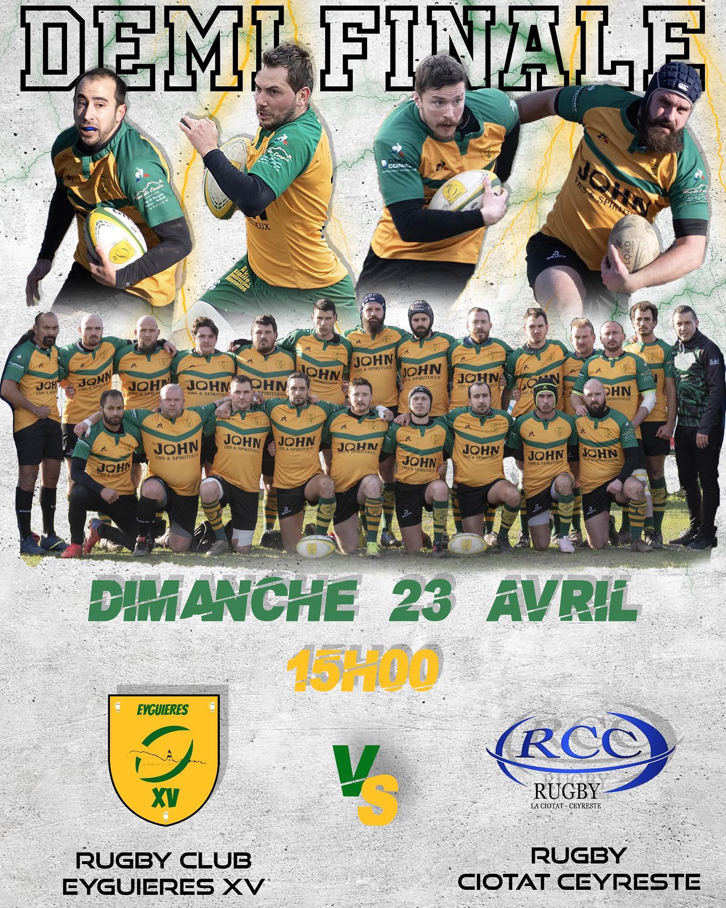 23 avril 2023 MATCH RUGBY DEMI FINALE Eyguières Les Alpilles