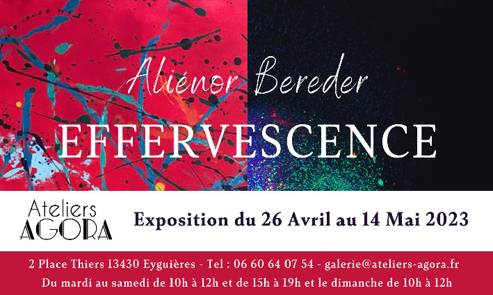 Exposition ” EFFERVESCENCE”<br> Aliénor Bereder