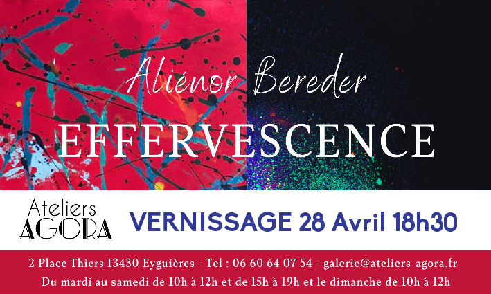 Vernissage ” EFFERVESCENCE”<br> Aliénor Bereder