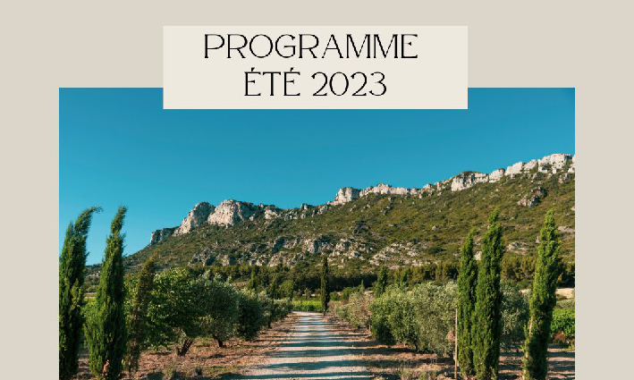 Programme Juillet 2023 : Domaine du Vallon des Glauges