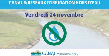 Chômage canal et réseaux d’irrigation <br> à partir du 24/11/2023