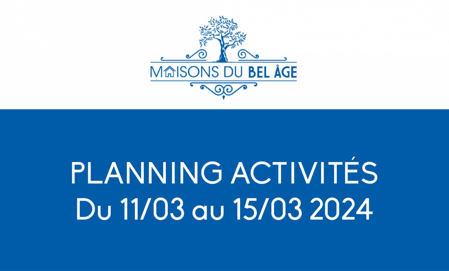 Planning activités Maison du Bel Âge <br>12/03/24