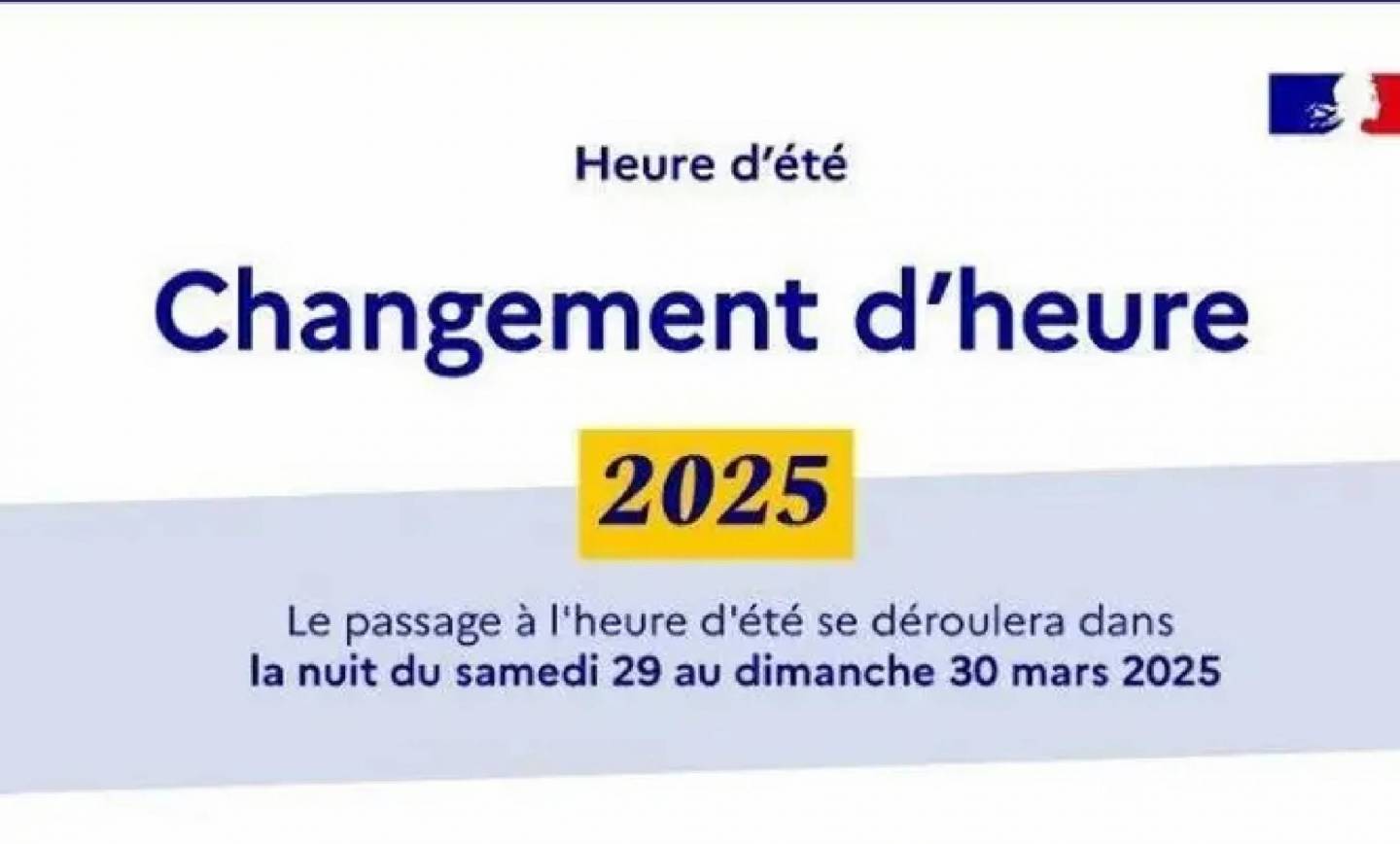 Changement d’heure<br> 29/03/25