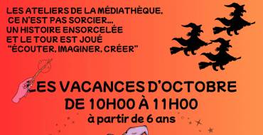 Du 21 au 31 octobre 2025 <br> Ateliers – Vacances d’octobre | Médiathèque d’Eyguières