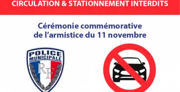 Stationnement et circulation interdits – Cérémonie commémorative de l’armistice du 11 novembre 1918 <br> 22/10/25