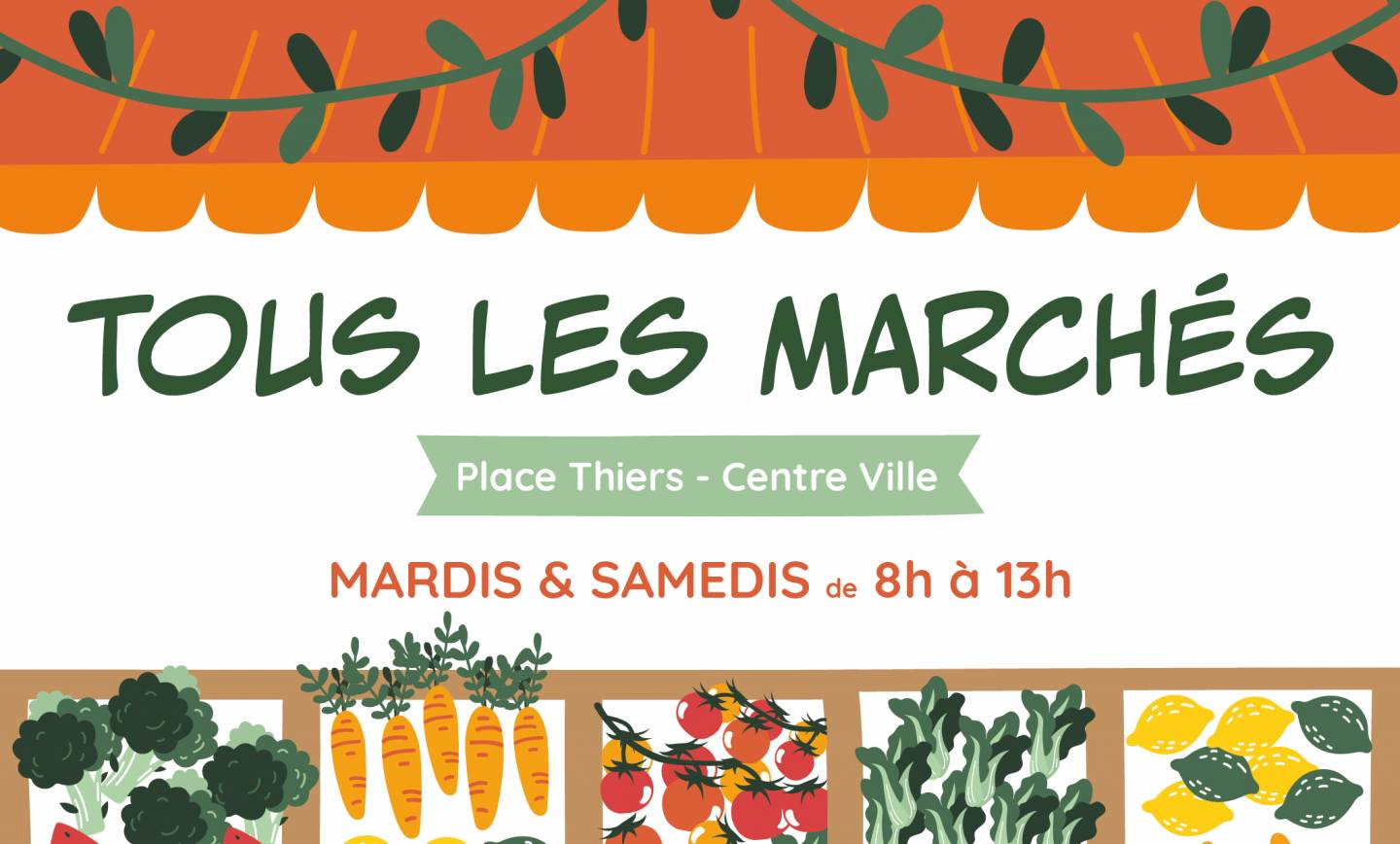 Lieu des marchés du village <br> 15/10/2025