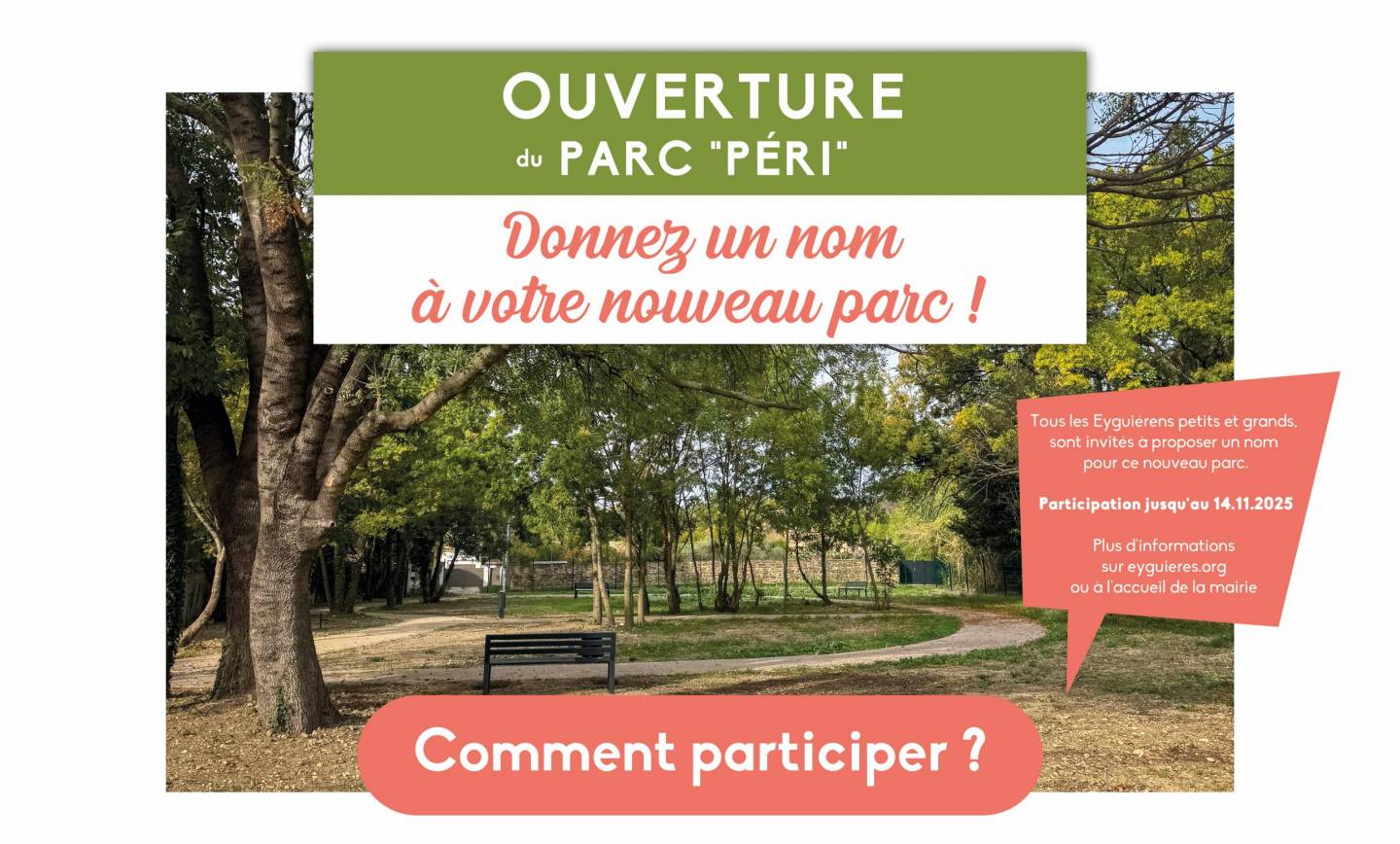 Donnez un nom au nouveau parc <br> 18/10/25