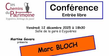12 décembre 2025 <br> Conférence <br> Les Chemins du Patrimoine