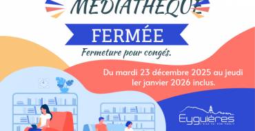 FERMETURE MÉDIATHÈQUE <br> 15/12/25