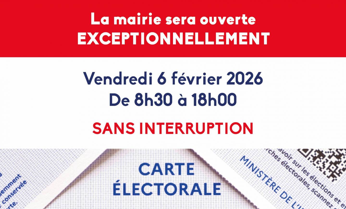 Ouverture exceptionnelle de la mairie <br> 04/02/26