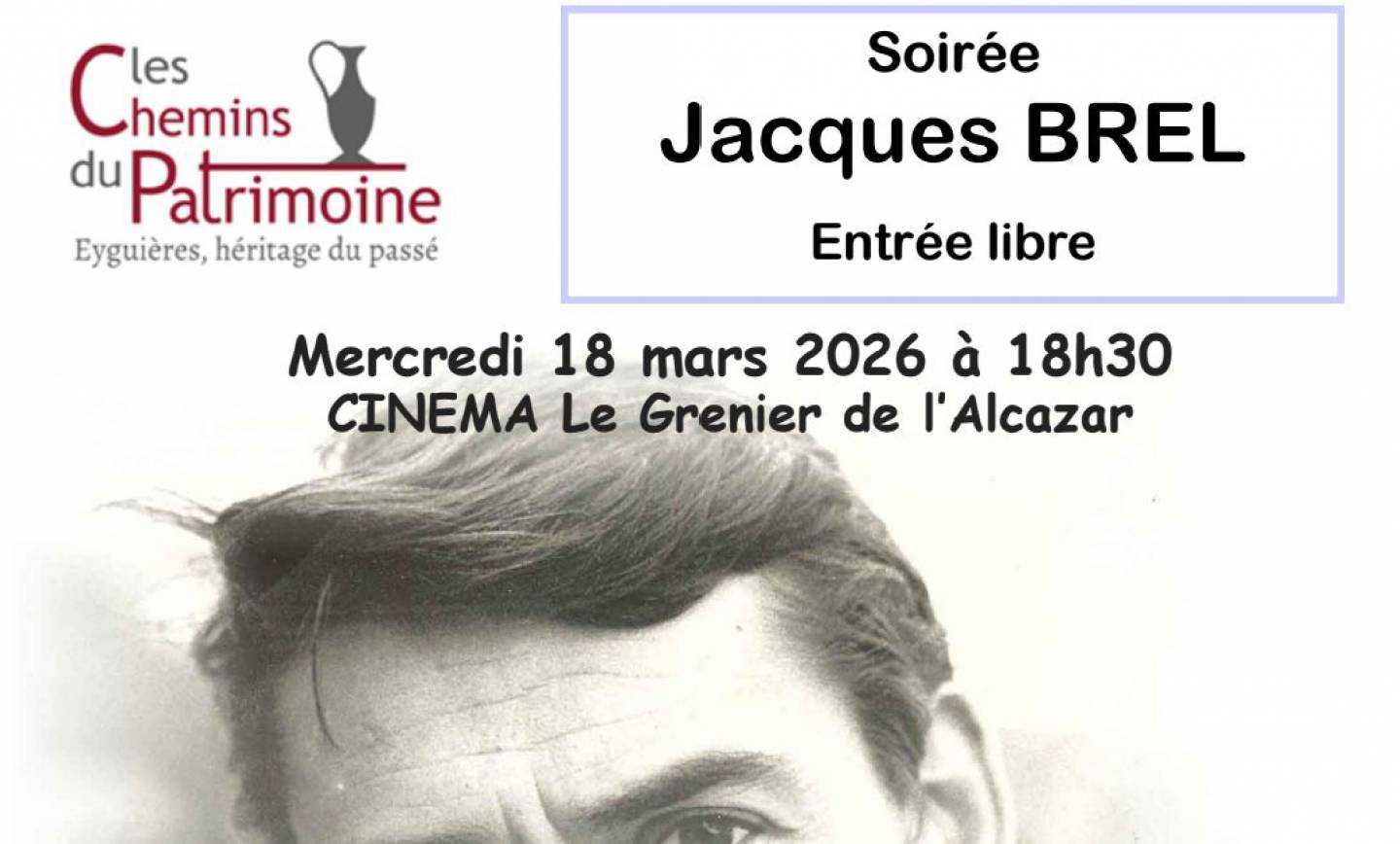 18 mars 2026 <br> Soirée « Jacques Brel »  <br> Les Chemins du Patrimoine
